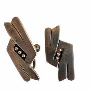 ARVEL Taxco Sterling Silver Modernist Earrings